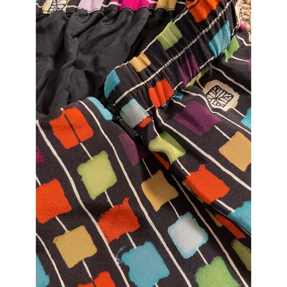 Vtg. Silk Assets Diane Von Furstenberg 100% silk skirt mod square pattern SZ 1X - Picture 5 of 8